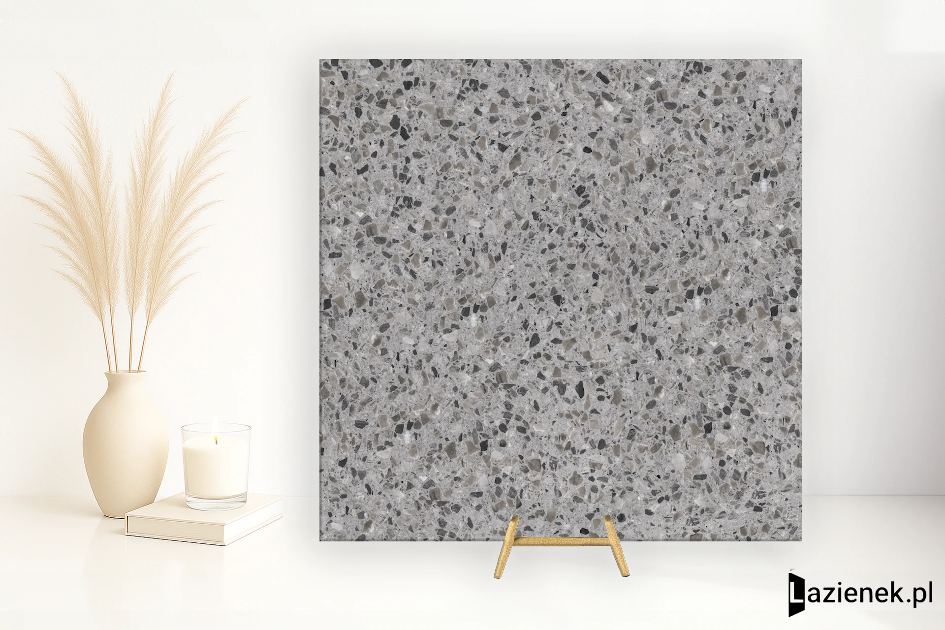 Casalgrande Padana Terrazzo Grey błyszcząca 60x60 cm gr. 9 mm - płytka rektyfikowana/12950029